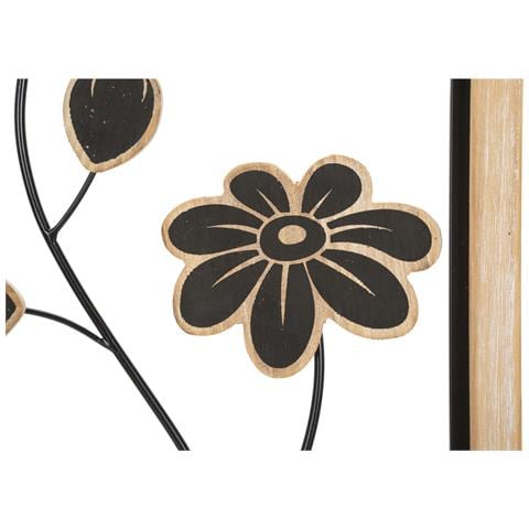 Decorazione In Metallo 3d Fiori 46-marrone-metallo-30x2,5x60 Cm - Foto 2