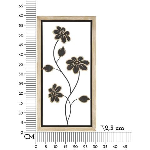Decorazione In Metallo 3d Fiori 46-marrone-metallo-30x2,5x60 Cm - Foto 6