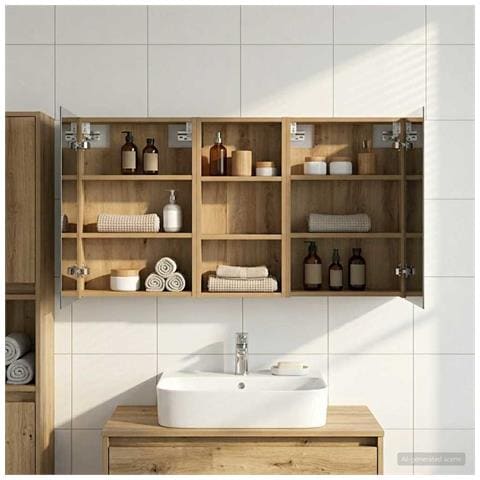 Set di Armadi da Bagno con porta 3 pcs 110 x 10,5 x 60,5 cm - Foto 2