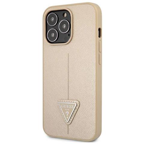 Guess Guhcp13lpsatle Custodia Per Iphone 13 Pro / 13 6,1 In Sabbia /sabbia Con Logo Saffianotriangle - Foto 7