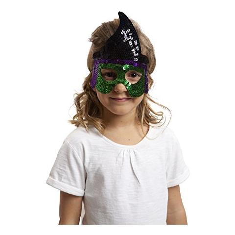 Maschera da strega con paillettes - Foto 1