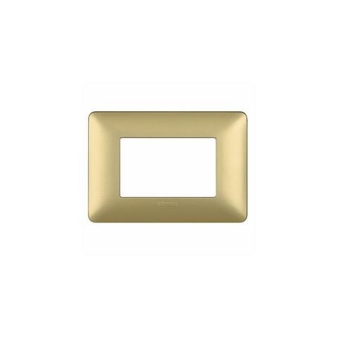 Placca 3 Posti Matix, Tecnopolimero, 120xh. 84 Mm Gold - Foto 1