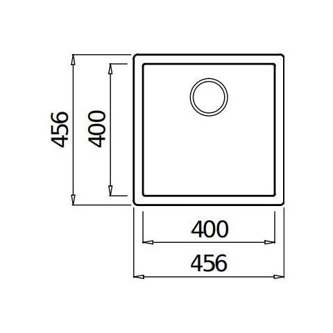 Lavello Zen 102 Keratek Plus 45x45 cm 1 vasca Colore Dove Grey 93 - Foto 2