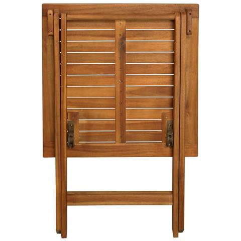 Set Da Bistrò Con Cuscini 7 Pz In Legno Massello Di Acacia - Foto 2