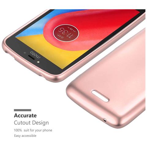 Custodia Compatibile Con Motorola Moto C Plus In Oro Rosa Metallico - Coperchio Protettivo In Silicone Tpu Flessibile - Foto 8