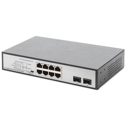 8 Port Gigabit Poe Sw. 2xuplink 8xrj45 (6xpoe) +2sfp 802.3af / At / Bt - Foto 1