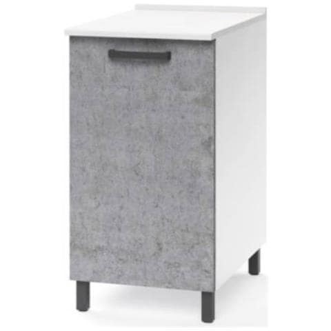Mobile Base Con Anta Per Cucina Colore Grigio Cemento Cm 40x50xh 85 1 Anta - Foto 1