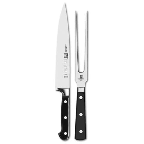 Coltello set Arrosto in Acciaio Lunghezza 20 cm Colore Nero e Argento - Linea Professional S - Foto 1