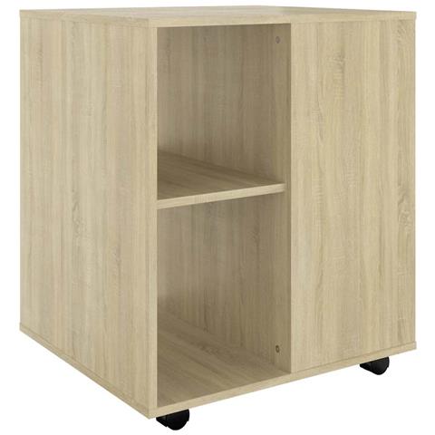 Mobiletto con Ruote Rovere Sonoma 60x53x72 cm Legno Multistrato - Foto 1
