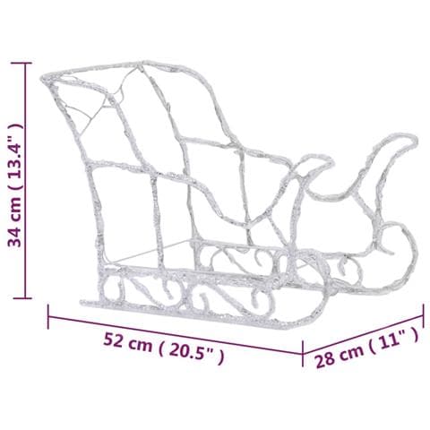 Decorazione Natalizia Renne e Slitta 320 LED Acrilico - Foto 9