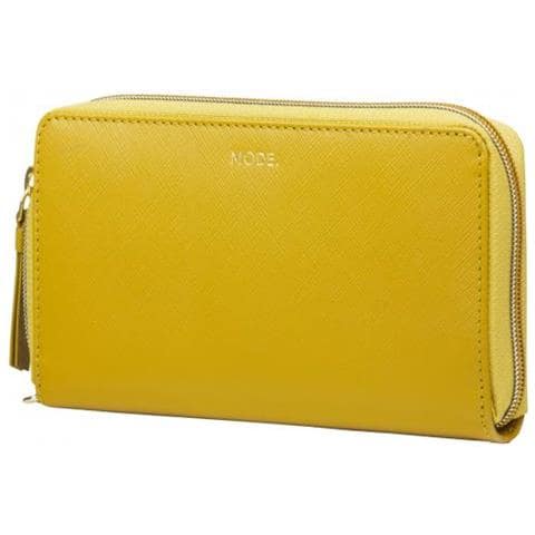 La Purse Portafoglio In Pelle 19x10 Cm Chiusura Con Cerniera Senape - Foto 1