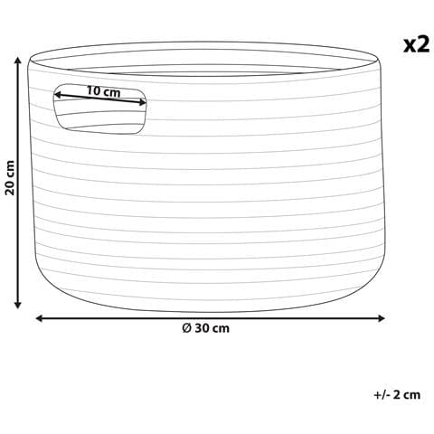 Set Di 2 Cestini Chiniot Cotone Azzurro - Foto 2