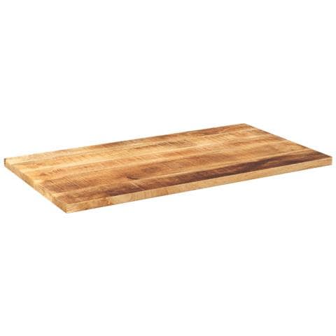 Piano Tavolo 100x50x2,5 Cm Rettangolare Legno Di Mango Grezzo - Foto 2