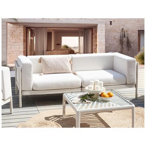 Divano 2 Posti Beige Chiaro Ferretti - Foto 1