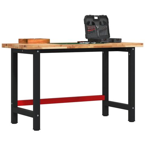 Banco Da Lavoro 140x60x83 Cm Legno Massello Acacia Rettangolare - Foto 8