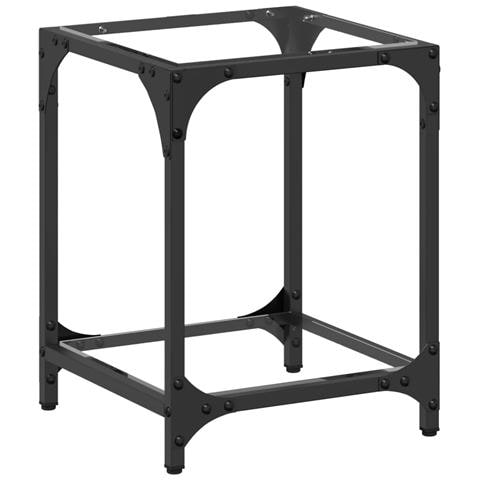 Tavolino Salotto Con Piano Vetro Trasparente 30x30x40cm Acciaio - Foto 2