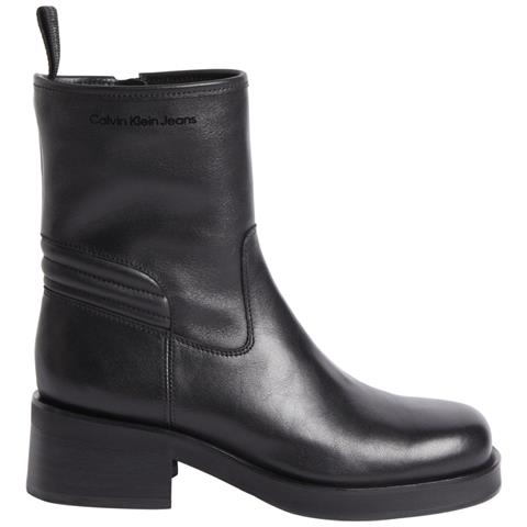 Biker Boot Stivaletti Pelle Scarpe Donna Nero Eu 40, Yw0yw01330 0gt - Foto 1