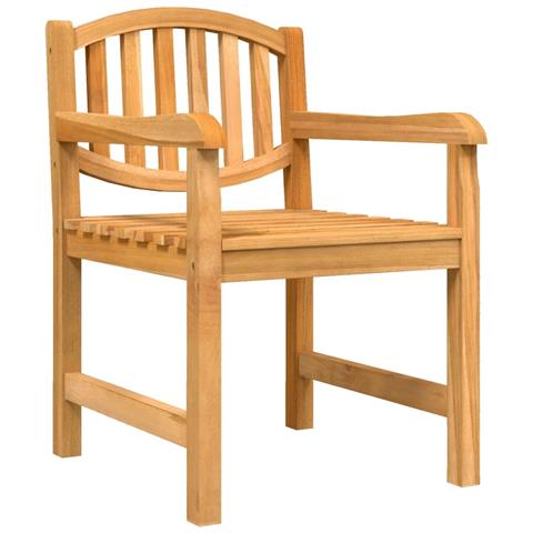 Set da Pranzo per Giardino 5 pz in Legno Massello di Teak - Foto 2