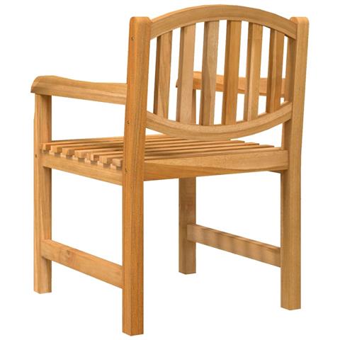 Set da Pranzo per Giardino 5 pz in Legno Massello di Teak - Foto 10