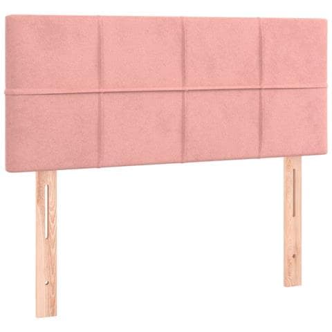 Letto a Molle con Materasso e LED Rosa 80x200 cm in Velluto - Foto 8