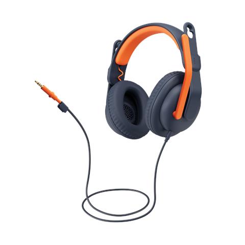 Zone Learn Auricolare Cablato A Padiglione Studio Blu, Arancione - Foto 5