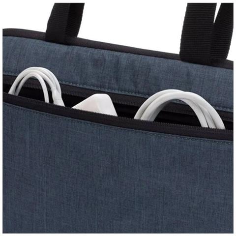 Custodia Per Pc Da 13 Pollici Con Cerniera In Poliestere, Blu Marine - Foto 2