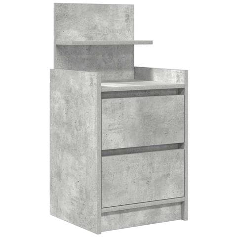 Comodini con 2 Cassetti 2 pz Grigio Cemento 38x34x80 cm - Foto 9