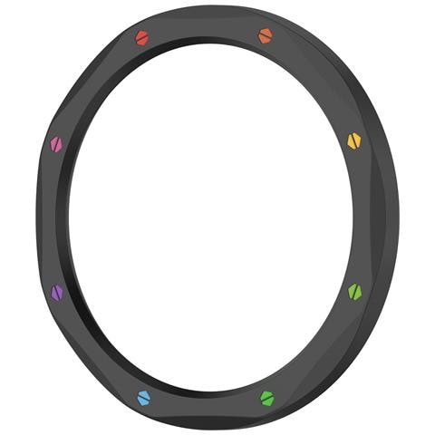 Anello Color Arcobaleno Nero Per Xiaomi Mi Watch S4/s3 - Acciaio Inossidabile Con Protezione Per Lo Schermo In Vetro Temperato - Foto 2