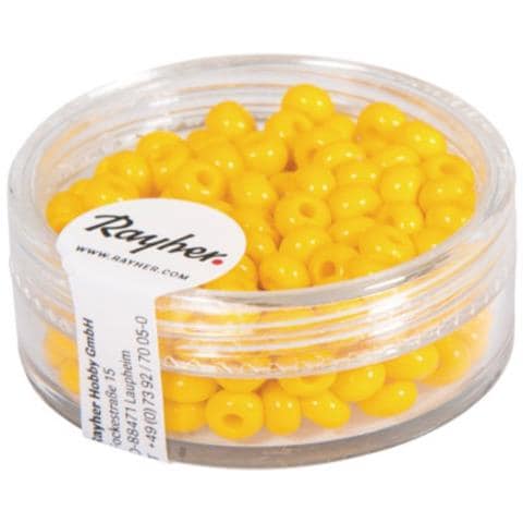 17 Grammi - Perle Indiane In Vetro Ø4,5mm - Colore Giallo - Foto 1