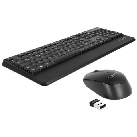 Tastiera e Mouse Wireless 12674  (Layout Tedesco) Colore Nero - Foto 1