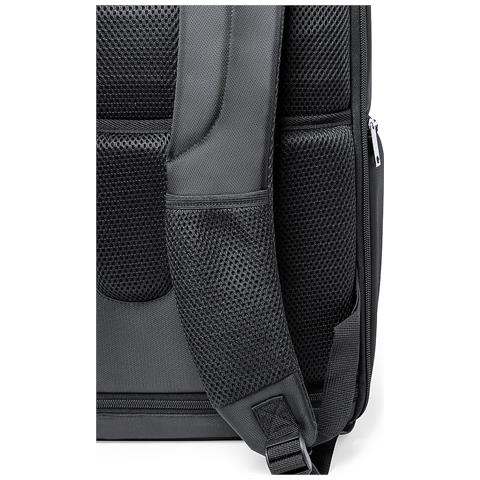 Zaino Con Tasca Imbottita Per Laptop E Tablet. Nylon 600d Alta Resistenza 35x45x19 Cm. Colore Nero - Foto 2