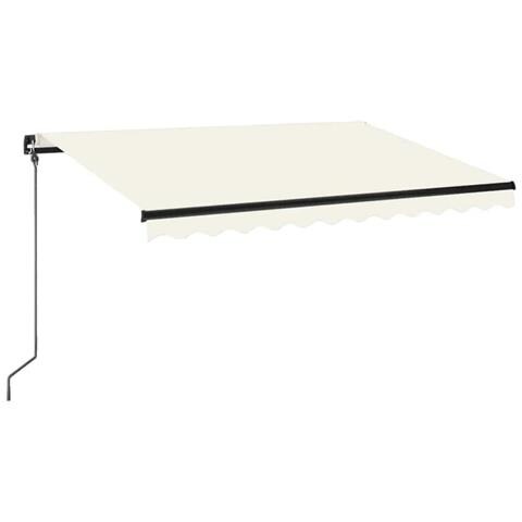 Tenda Da Sole Retrattile Manuale Con Led 350x250 Cm Crema - Foto 1