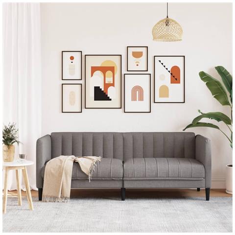 Lusso Casadino -  Divano A 2 Posti Grigio Talpa In Tessuto - Foto 2