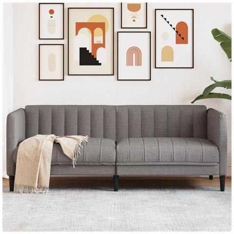 Lusso Casadino -  Divano A 2 Posti Grigio Talpa In Tessuto - Foto 8