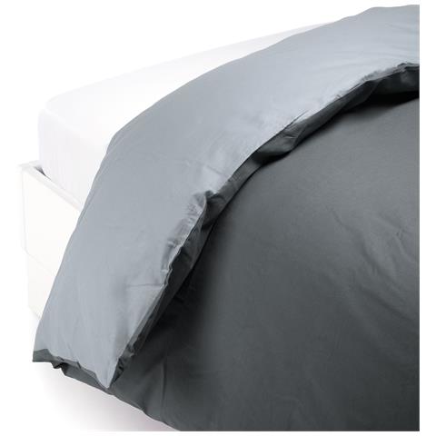 Sacco Copripiumino In Cotone Colore Grigio Misura Singolo - Foto 3