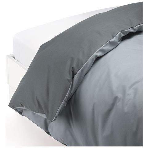 Sacco Copripiumino In Cotone Colore Grigio Misura Singolo - Foto 1