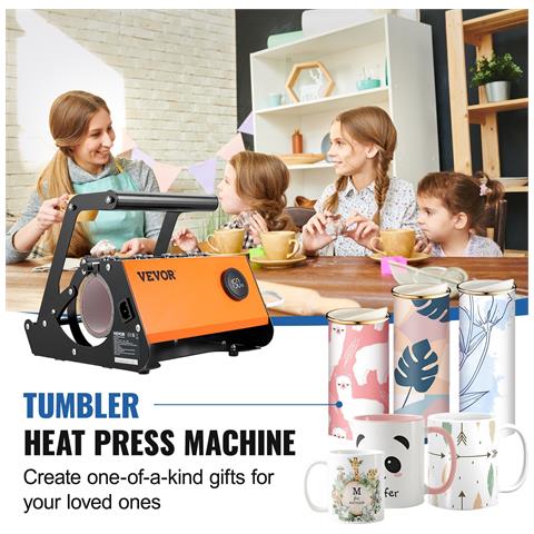 Termopressa Macchina Per Pressa Termica Potenza 620 W Pressa A Caldo Per Bicchiere Da 30 Once Colore Nero Uso Come Regalo O Pubblicità - Foto 2