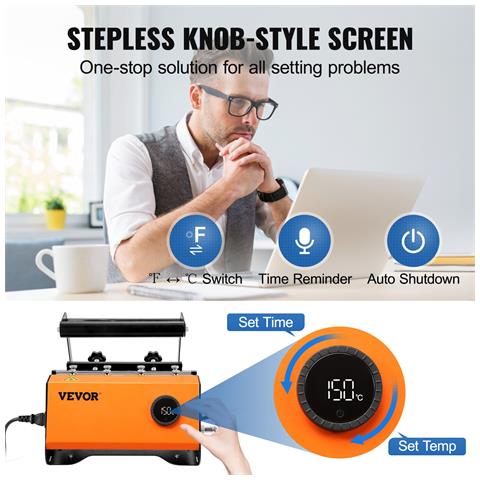 Termopressa Macchina Per Pressa Termica Potenza 620 W Pressa A Caldo Per Bicchiere Da 30 Once Colore Nero Uso Come Regalo O Pubblicità - Foto 4