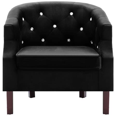 Lusso Casadino -  Poltrona Nera In Velluto - Foto 2