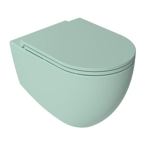 Sanitari Sospesi Opaco Infinity: Vaso, Bidet, Copriwater Soft-close - Menta Opaco - Foto 1