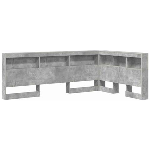 Testata contenitore Grigio cemento 120 cm Legno multistrato - Foto 1
