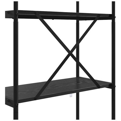 Libreria Rovere nero 80 x 30 x 183 cm Legno multistrato - Foto 9