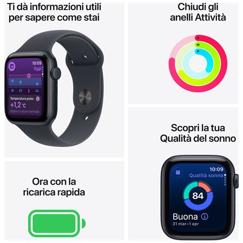 Watch SE (3nd generation) SE 3 GPS + Cellular 44mm Cassa Alluminio Galassia con Sport Band Galassia - S /M - Foto 9