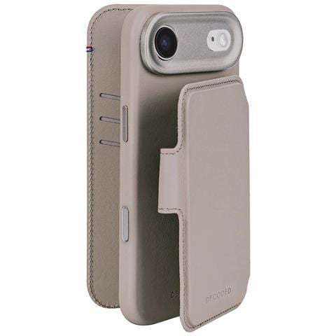 Custodia Folio Per Iphone 17 Air Magsafe In Pelle Con Cover Amovibile, Beige - Foto 4