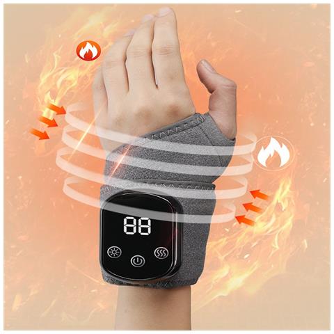 Massaggiatore Elettrico Riscaldato Per Polso Con Vibrazione E Terapia Del Calore, Ricaricabile Usb - Foto 2