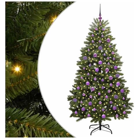 Albero di Natale artificiale Verde 180 cm PVC e Metallo - Foto 1