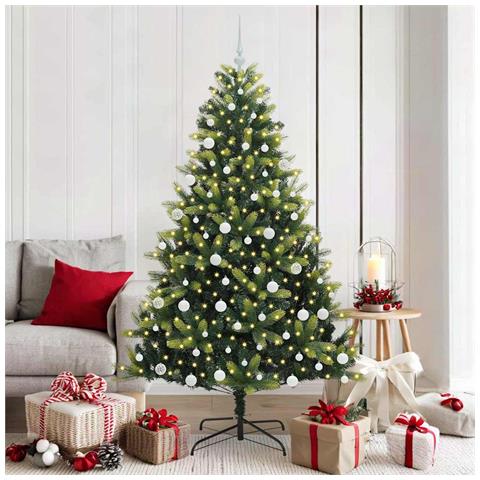 Albero di Natale Artificiale a Cerniera con 300 LED 180 cm - Foto 2