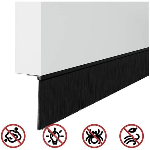 Spazzole per porte autoadesive 2 pcs Nero 100 cm - Foto 9