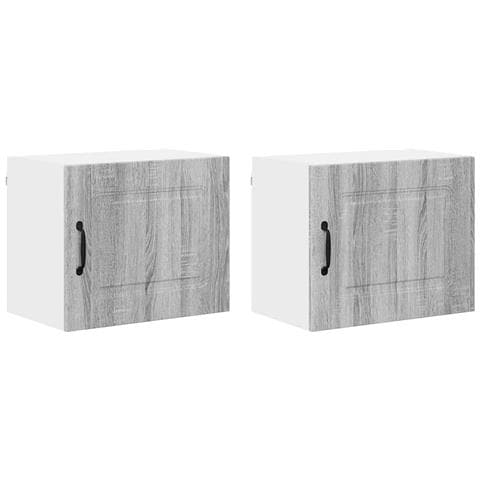 Pensile cucina con porta 2 pcs Grigio Sonoma 50 x 31 x 40 cm - Foto 1