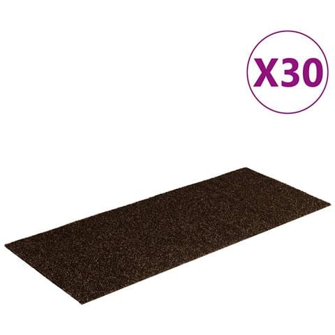 Tappetini per scale autoadesivi 30 pz 60x25 cm marrone rettangolari - Foto 1
